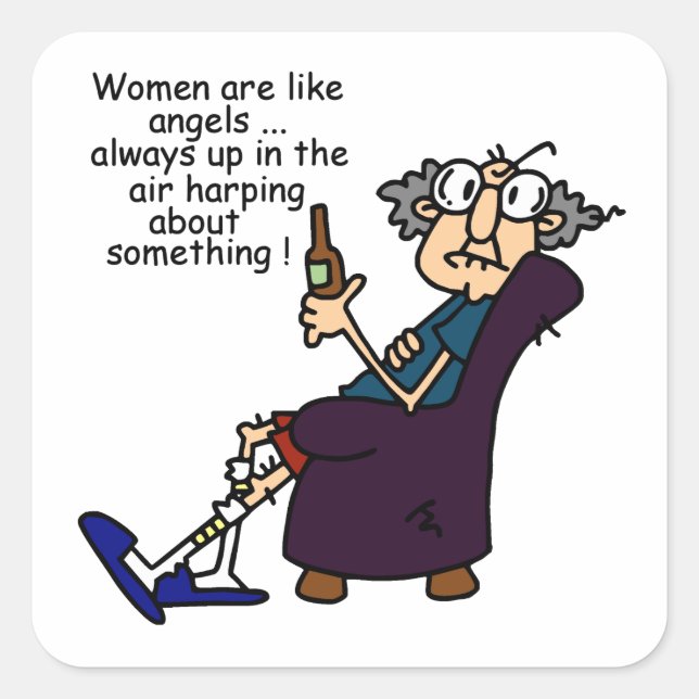 Women Are Like Angels Square Sticker (Front)