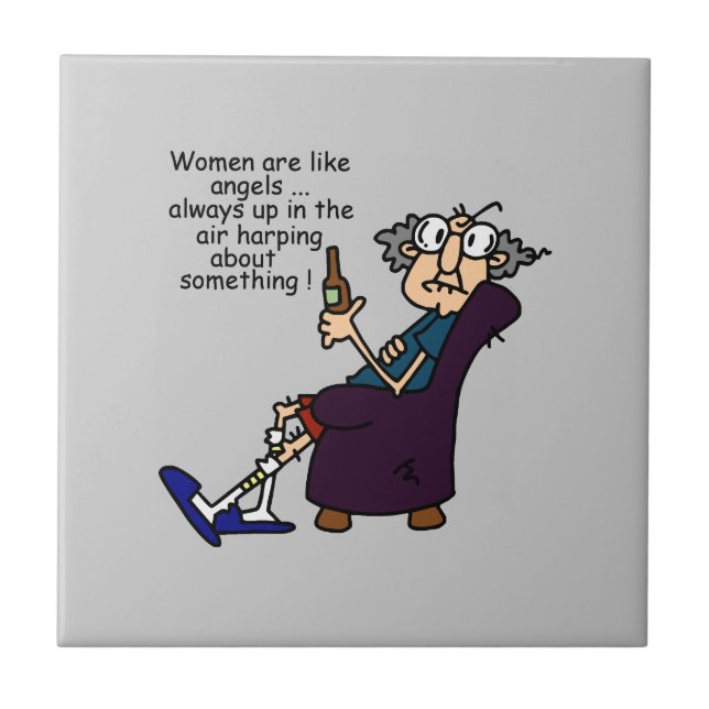 Women Are Like Angels Tile (Front)