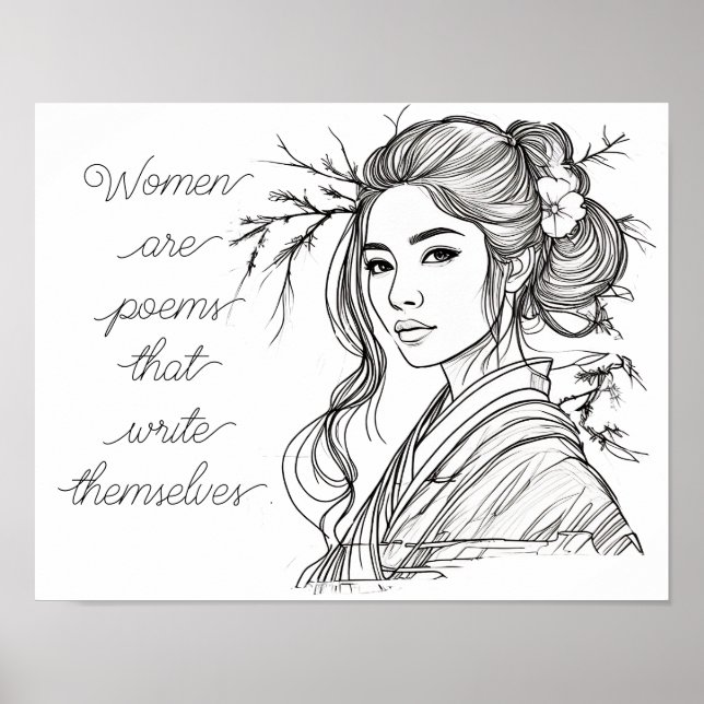 Women are poems that write themselves poster (Front)