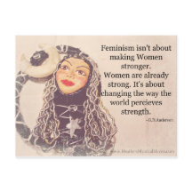 Women are Strong Postcard