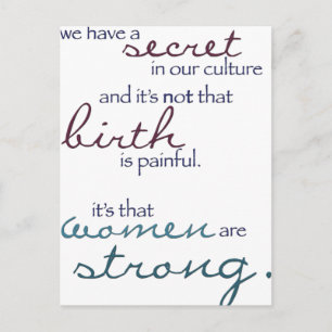 women are strong postcard