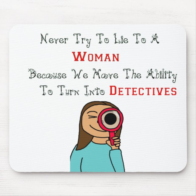 women as detectives mouse pad (Front)