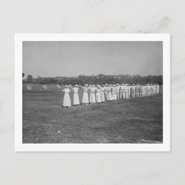 Women at Archery Meet Photograph Postcard (Front)
