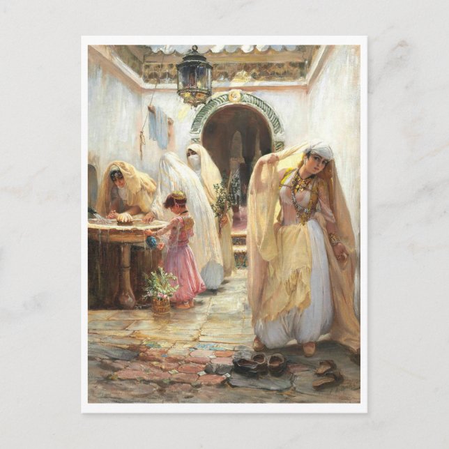 Women at the Fountain by Arthur Bridgman Postcard (Front)