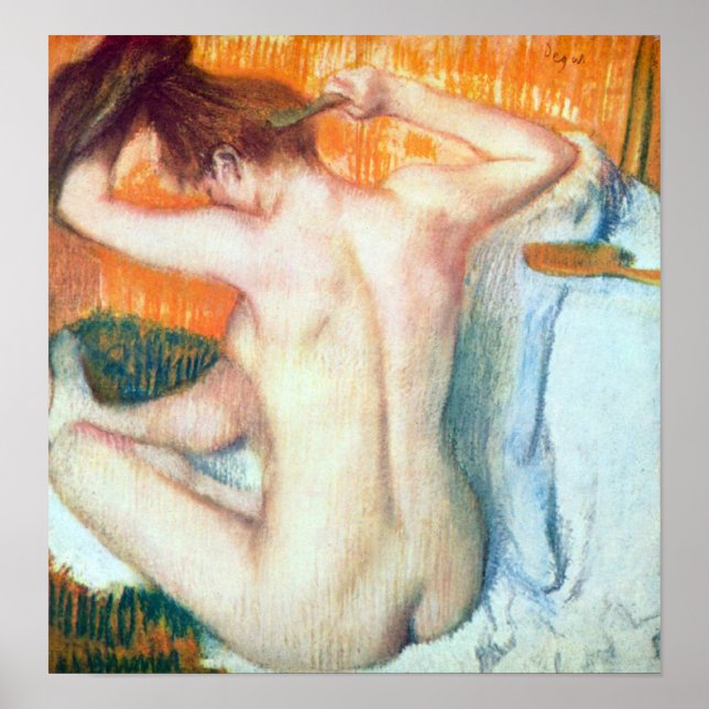 Women at the toilet by Edgar Degas Poster (Front)