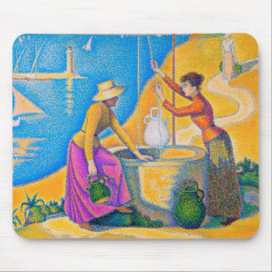Women at the Well, Signac Mouse Pad