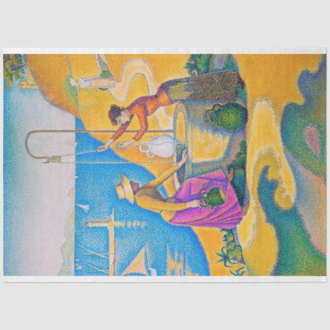 Women at the Well, Signac Tissue Paper (Front)