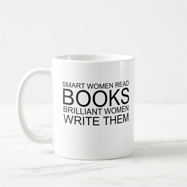 Women Author Mug - Brilliant Women Write Books (Left)