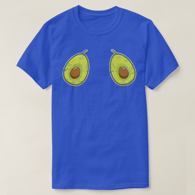 Women Avocado Breasts Funny Vegan Vegetarian Breas T-Shirt (Design Front)