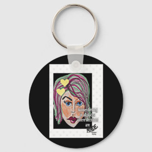 Women Belong In All Places Where Decisions Are Mad Keychain