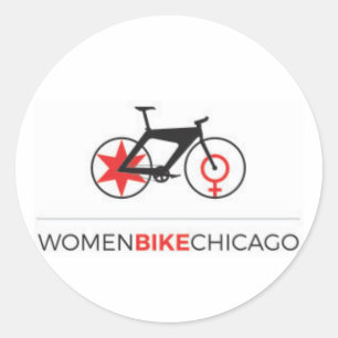 Women Bike Chicago - Sleek Bike Stickers