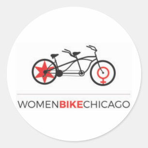 Women Bike Chicago - Tandem Bike Stickers