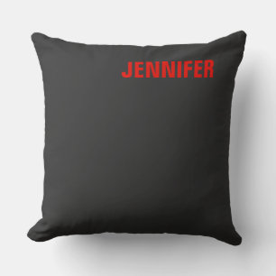 Women Black Colour Your Name Customize Gift Throw Pillow