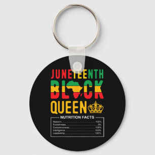 Women Black Queen Nutritional Facts 1865 Gifts Keychain