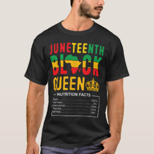 Women Black Queen Nutritional Facts 1865 Gifts T-Shirt