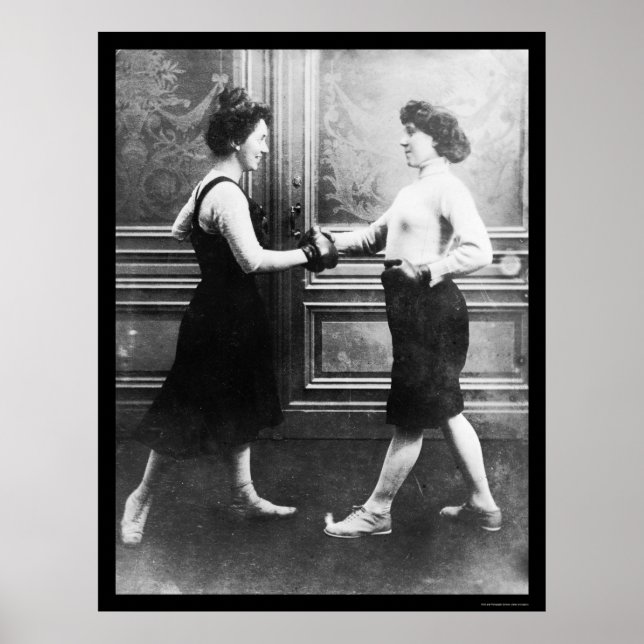 Women Boxing Match 1912 Poster (Front)