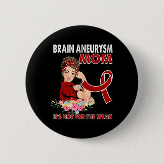 Women Brain Aneurysm Awareness Ribbon  2 Inch Round Button