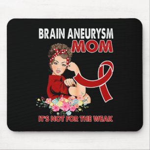 Women Brain Aneurysm Awareness Ribbon Mouse Pad