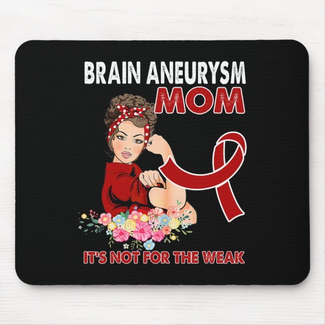 Women Brain Aneurysm Awareness Ribbon  Mouse Pad (Front)
