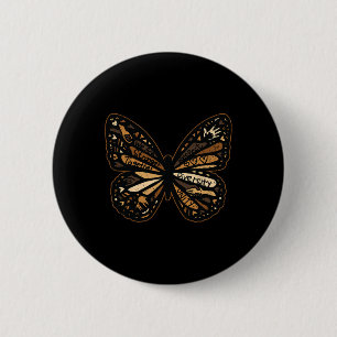 Women Butterfly Black History Month Men Women Girl 2 Inch Round Button