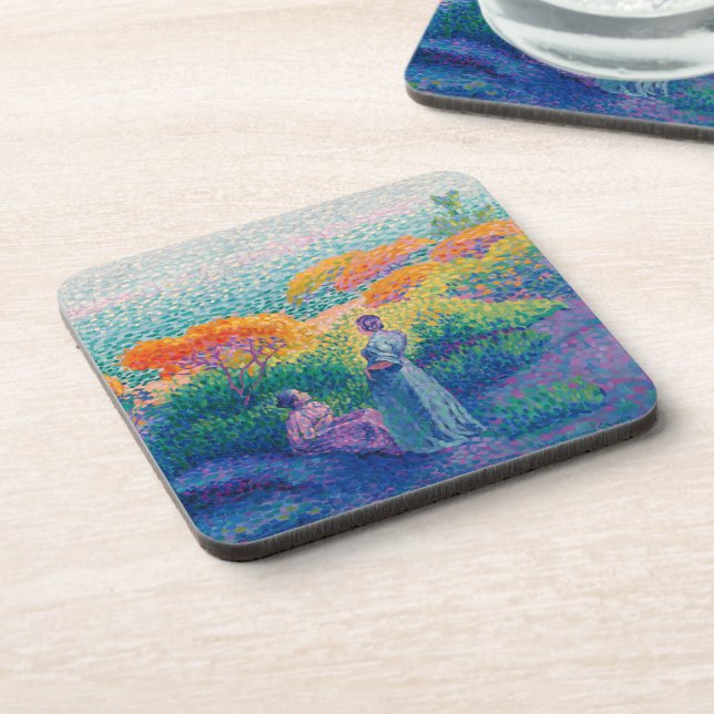 WOMEN BY THE SHORE PAINTING COASTER (Left Side)