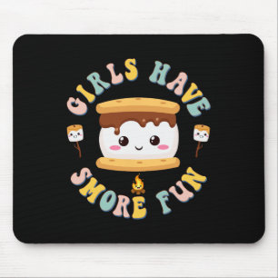Women Camping Kawaii Smores Girls Have S'more Kids Mouse Pad