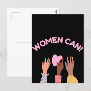 Women Can Feminist Postcard
