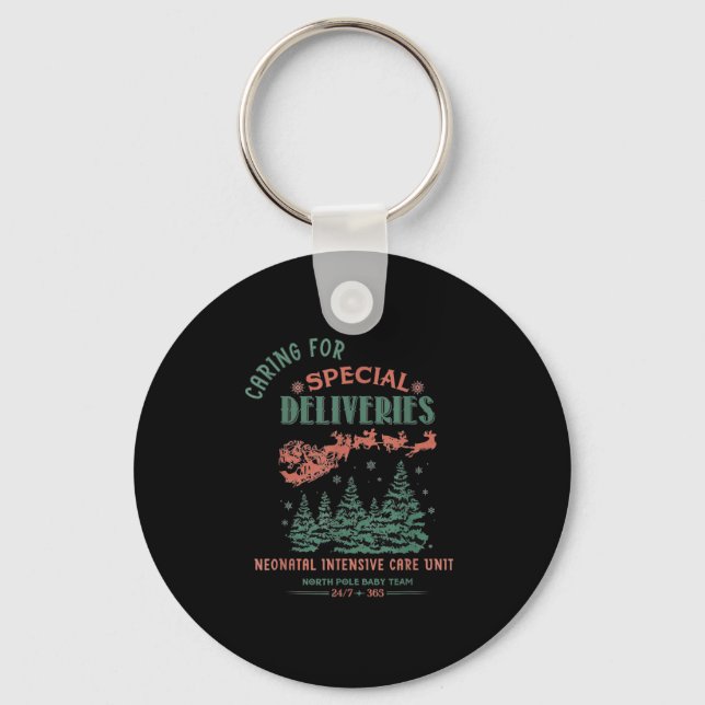 Women Caring For Special Deliveries Nicu Nurse Chr Keychain (Front)