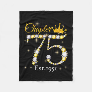 Women Chapter 75 Fabulous Est 1951 75th Birthday Q Fleece Blanket