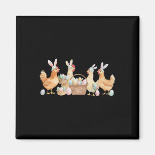 Women Chicken Lover Easter Eggs Farm Lover Toddler Magnet