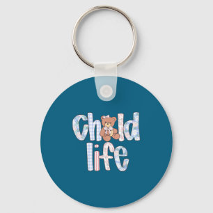 Women child life specialist cls coquette preppy keychain