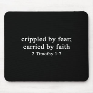Women Christian Crippled By Fear Carried By Faith  Mouse Pad