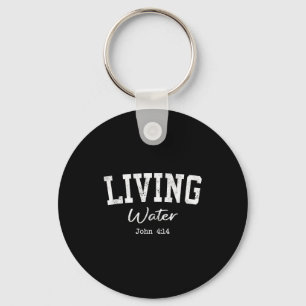 Women Christian Shirts Living Water Bible Worship Keychain