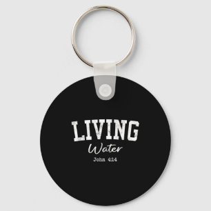 Women Christian Shirts Living Water Bible Worship Keychain
