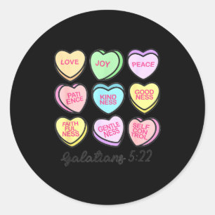 Women Christian Valentine Galatians Conversation H Classic Round Sticker