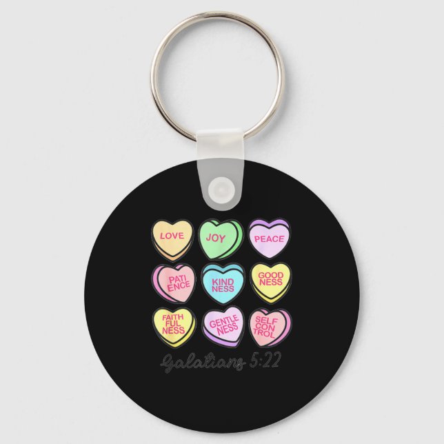 Women Christian Valentine Galatians Conversation H Keychain (Front)