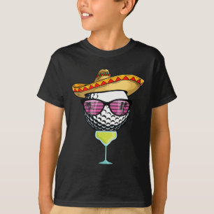 Women Cinco De Mayo Golf Ball With Sombrero Margar T-Shirt