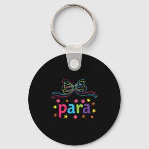 Women Coquette Para Bow Paraprofessional Appreciat Keychain