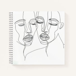 Women Couple Line Art Notebook
