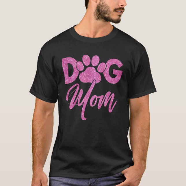 Women Cute Letter Print Pet Lover Paw Dog Lovers V T-Shirt (Front)