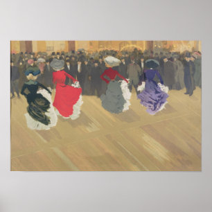 Women Dancing the Can-Can Poster