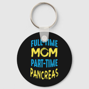 Women Diabetes Awareness Month Outfit Mom Part Tim Keychain