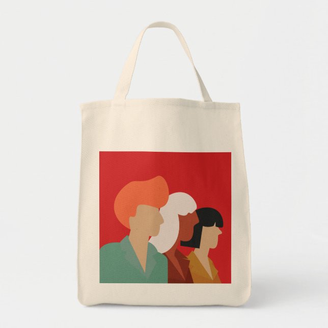 Women Diversity - Mid-Century Modern , Empowered Tote Bag (Front)