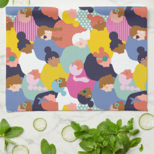 Women Diversity - Women of Different Ethnicity Kitchen Towel