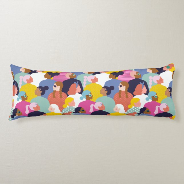 Women Diversity - Women of Various Race Body Pillow (Front)