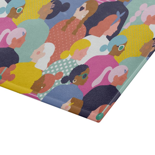 Women Diversity - Women of Various Race Cutting Board (Corner)