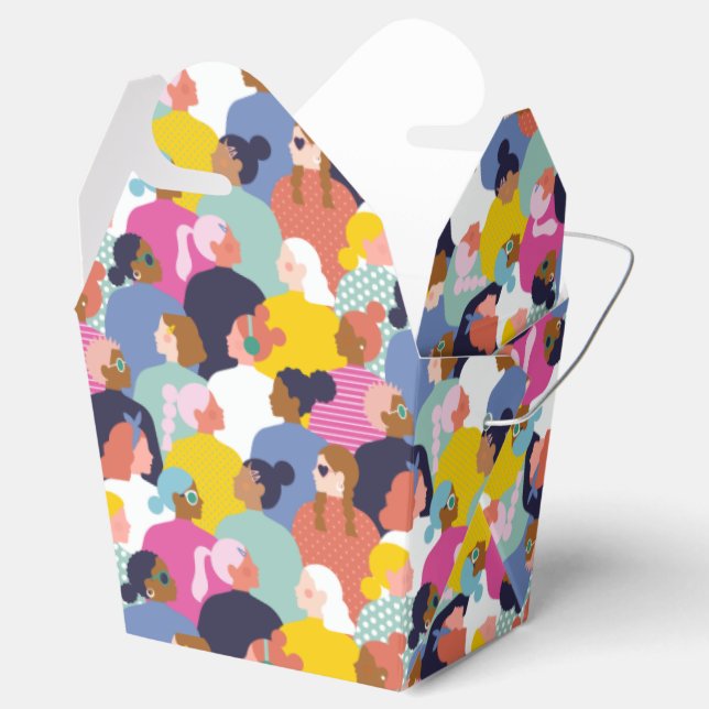 Women Diversity - Women of Various Race Favor Box (Opened)