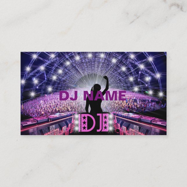 Women DJ business card (Front)