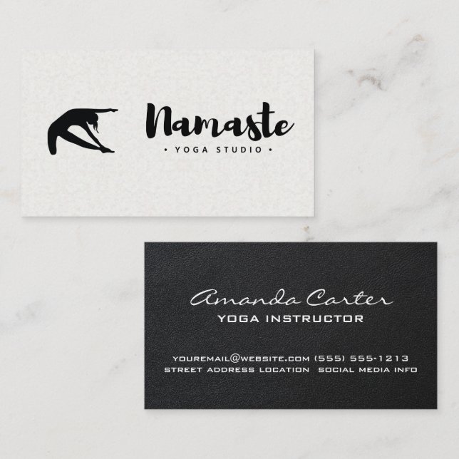 Women Doing Yoga | Namaste Business Card (Front/Back)