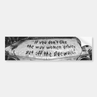 Women Drivers Bumper Sticker